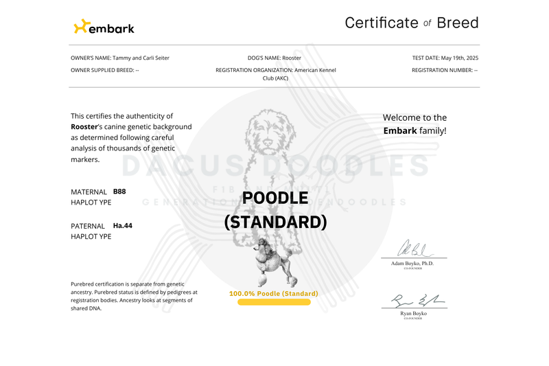 Embark: Certificate of Breed