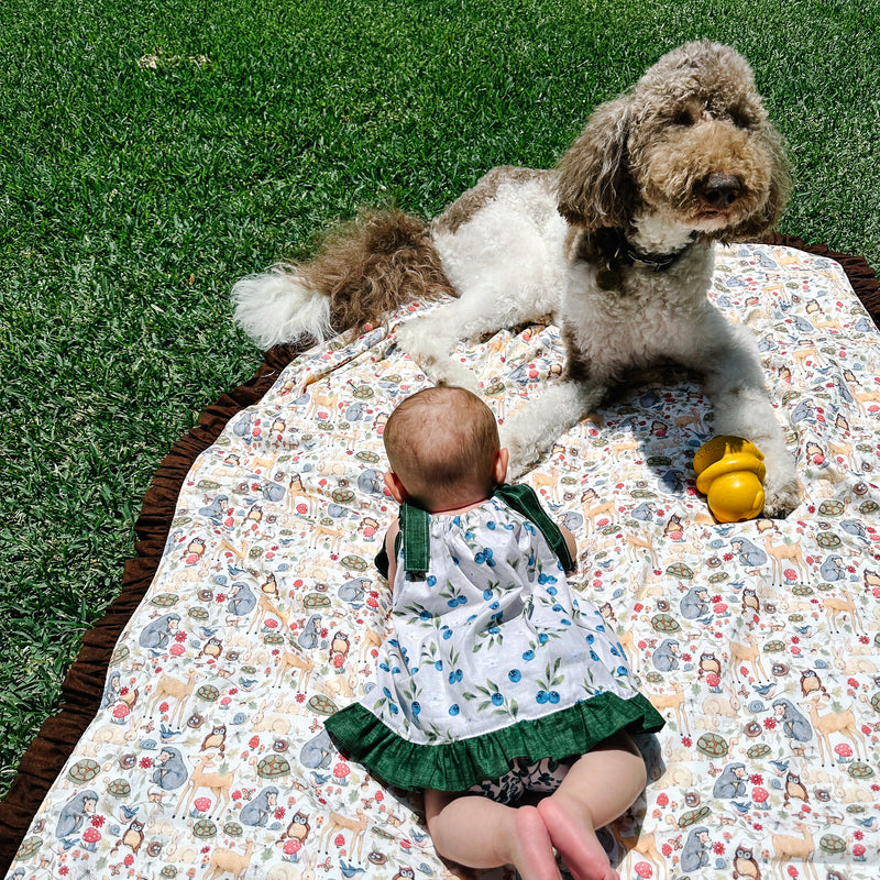 Standard Goldendoodle with baby in Beaumont Texas