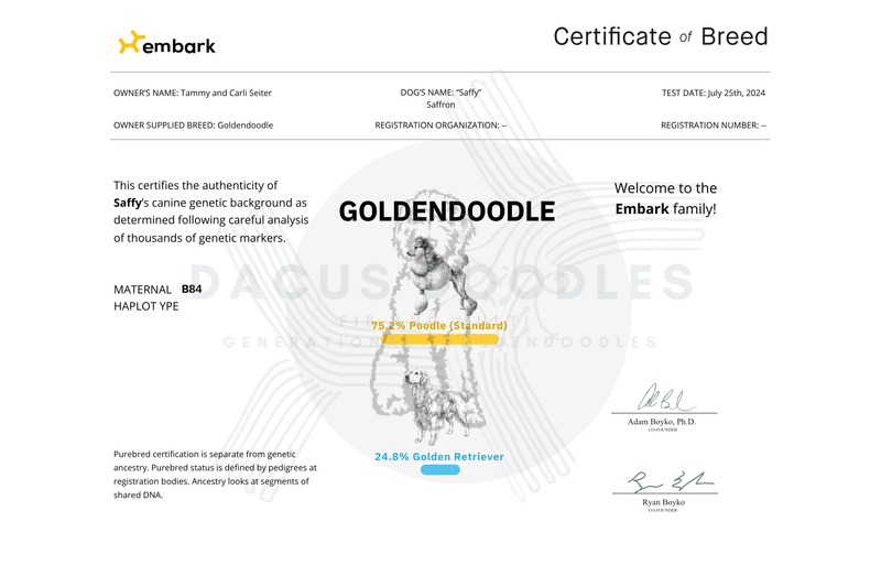 Embark: Certificate of Breed