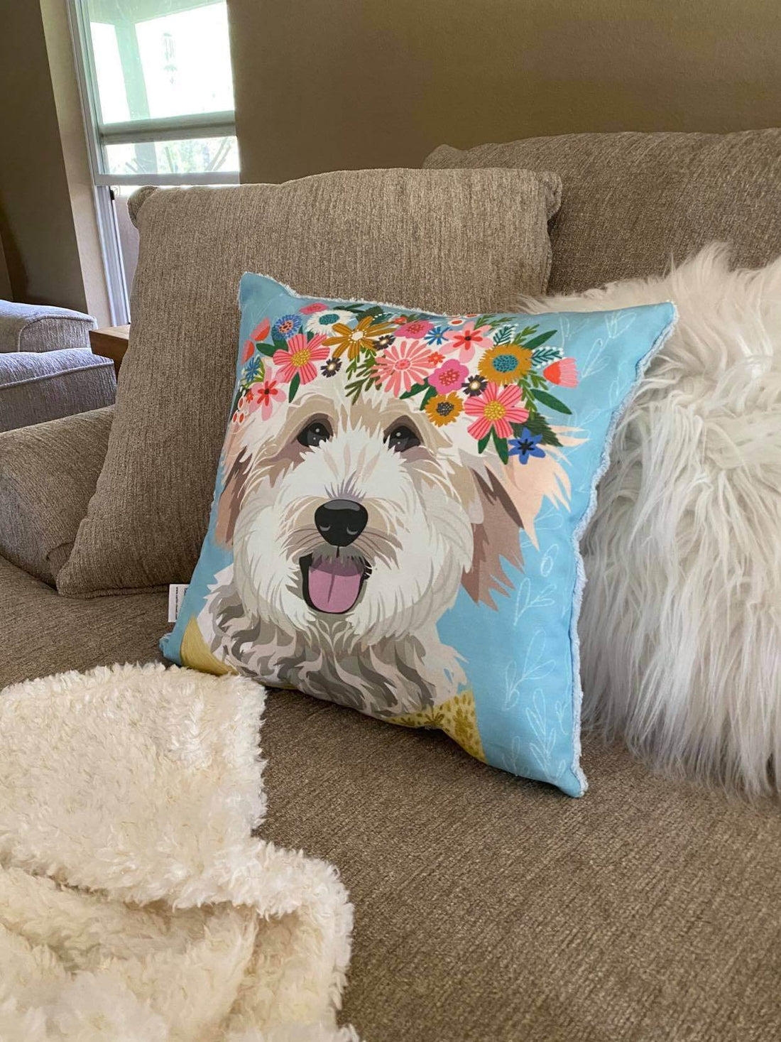 Goldendoodle Dog Pillow - Dacus Doodles