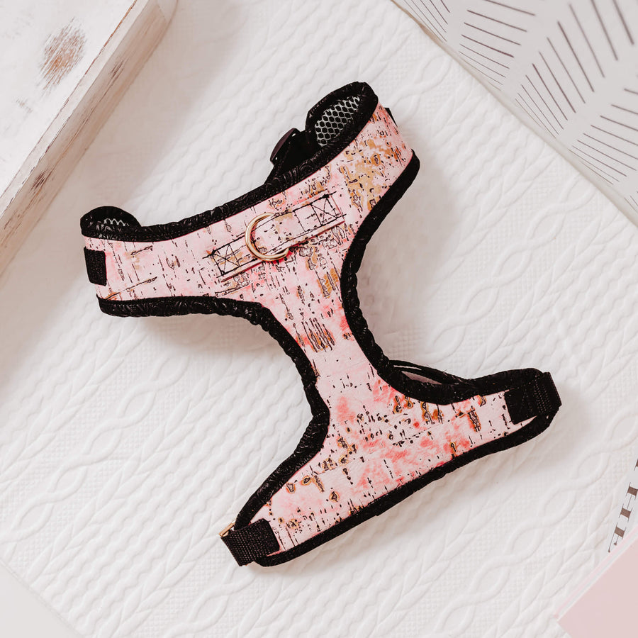 Pink Leather Dog Harness - Dacus Doodles