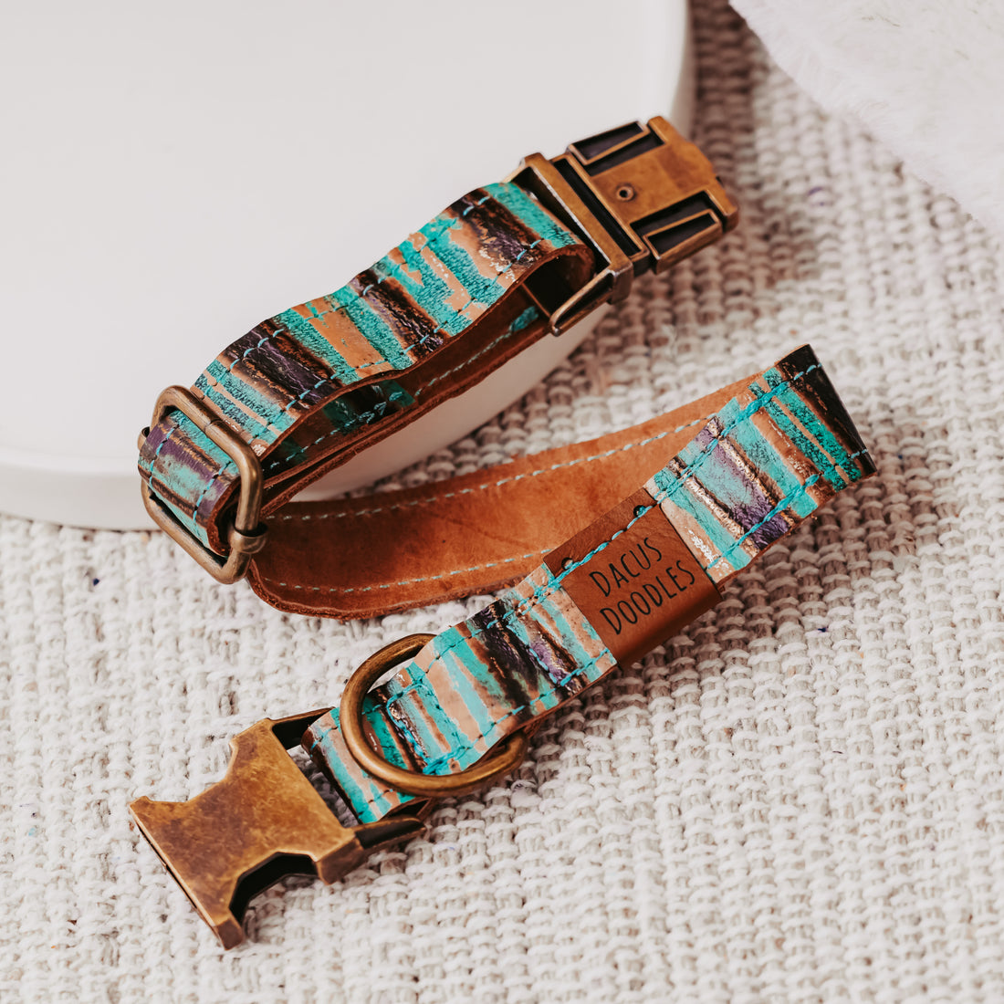 cowhide leather dog collar dacus doodles