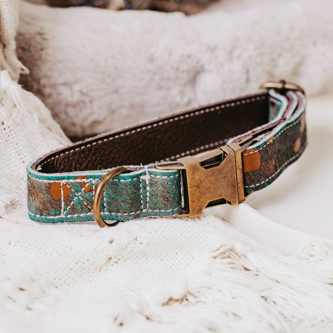 leather dog collar made by dacus doodles
