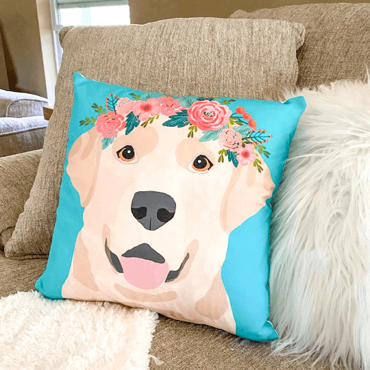 Yellow Labrador Pillow