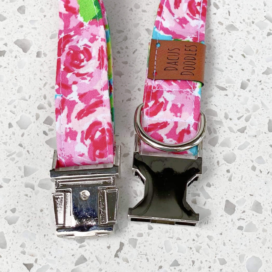 The Millie Pink Floral Dog Collar