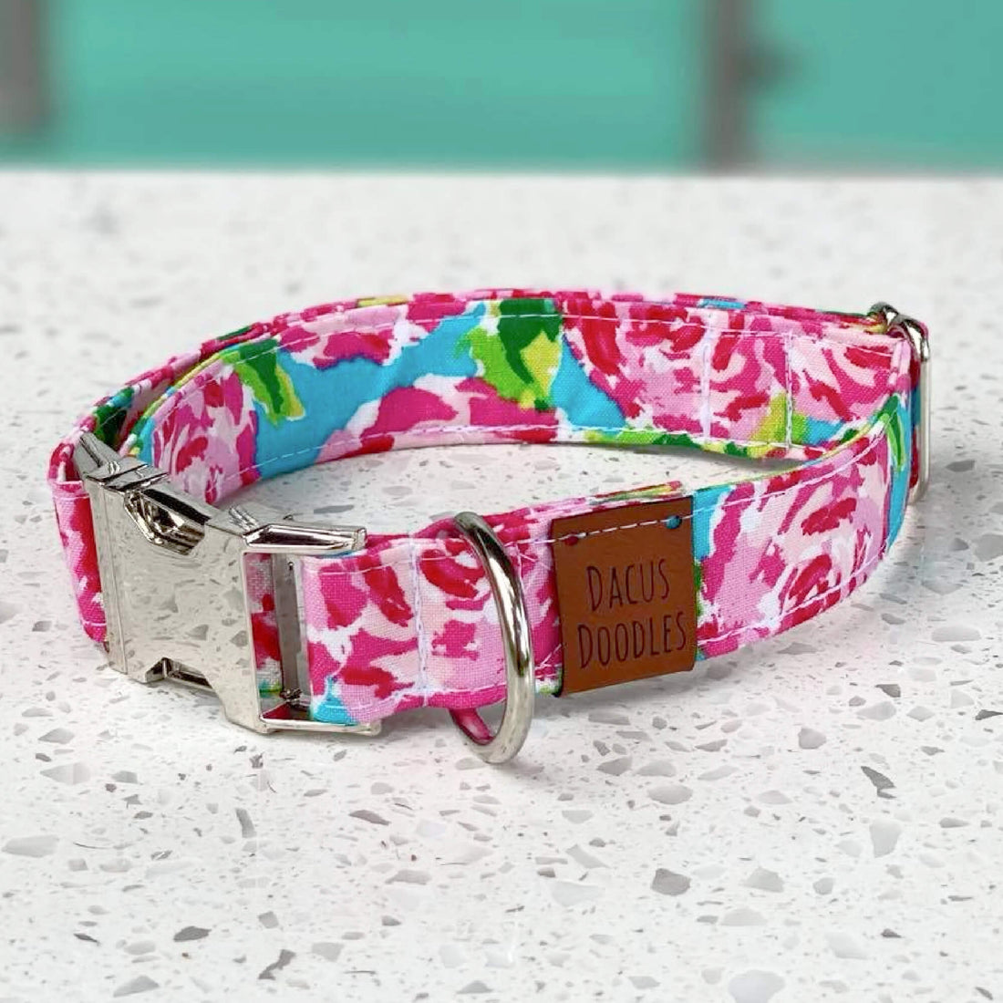The Millie Pink Floral Dog Collar