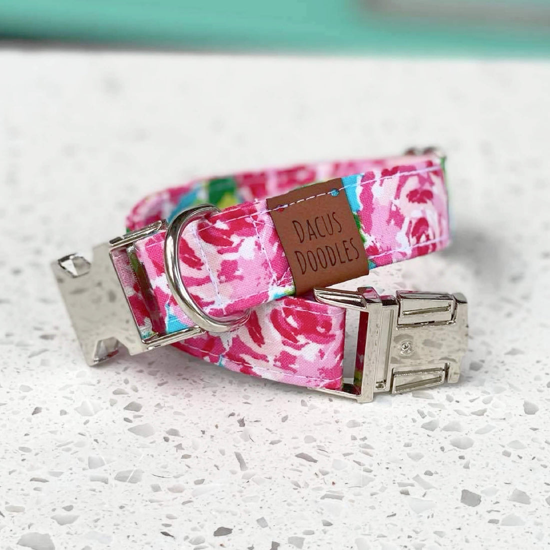 The Millie Pink Floral Dog Collar