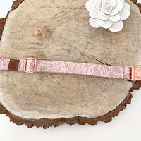 The Aspyn Metallic Floral with Rose Gold Dog Collar - Dacus Doodles